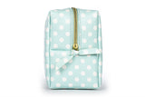 TRI-COASTAL CO5118N-C118P LIFE IS SWEET GREEN POLKA DOTS COSMETIC POUCH LARGE