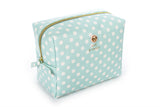 TRI-COASTAL CO5118N-C118P LIFE IS SWEET GREEN POLKA DOTS COSMETIC POUCH LARGE