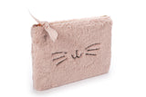 TRI-COASTAL CO5538N-C074Y FUR PINK COSMETIC POUCH LARGE