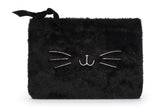 TRI-COASTAL CO5538N-C076Y BLACK FUR LARGE COSMETIC POUCH