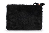 TRI-COASTAL CO5538N-C076Y BLACK FUR LARGE COSMETIC POUCH