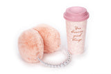 TRI-COASTAL M10628T-32408 TRAVEL MUG + EARMUFF SET PINK