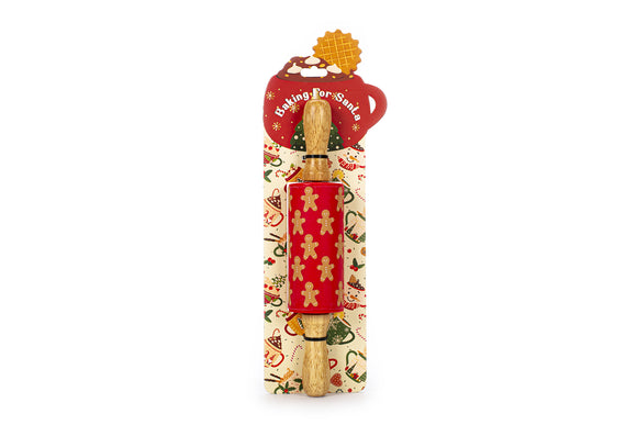 TRI-COASTAL M10941-32238 GINGER BREAD MAN SILICONE ROLLING PIN