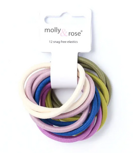 MOLLY & ROSE 8648 ENDLESS ELASTICS COLOURED X 12 PACK