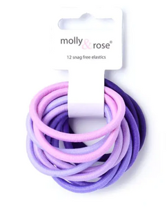 MOLLY & ROSE 8646 PURPLE ENDLESS ELASTICS X 12 PACK