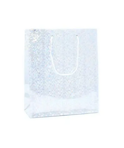 MOLLY & ROSE 1062 SILVER HOLOGRAPHIC GIFT BAG EXTRA LARGE