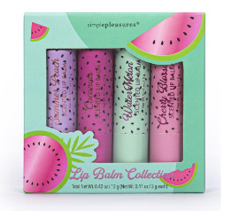 TRI-COASTAL F81091-31808 FRUIT SOFTENING LIP BALM COLLECTION X 4 PACK