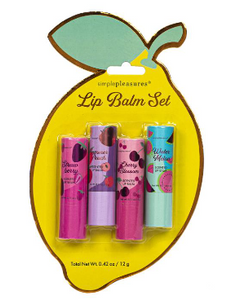 TRI-COASTAL F81198-31813 FRUIT LIP BALM SET X 4 PCS