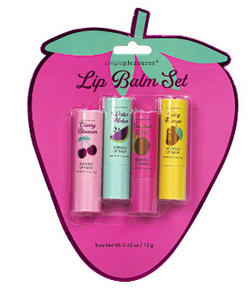 TRI-COASTAL F81198-31815 FRUIT SCENTED LIP BALM X 4 PACK