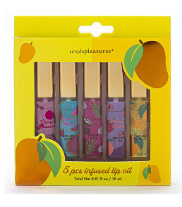 TRI-COASTAL F81132-31812 FRUIT INFUSED LIP OIL X 5 PACK