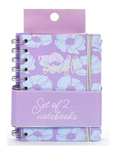 TRI-COASTAL 31009T-31943 SET OF 2 NOTE BOOKS LILAC