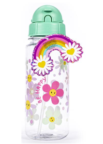 TRI-COASTAL K31010-31923 BE HAPPY FLOWERS WATER BOTTLE 414ML