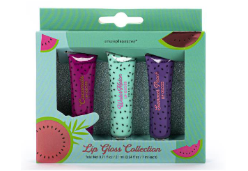 TRI-COASTAL F81197-31808 FRUIT LIP GLOSS COLLECTION X 3 PACK