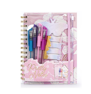 TRI-COASTAL 31018T-31942 PRETTY NOTES SPIRAL NOTEBOOK WITH BULT IN CASE