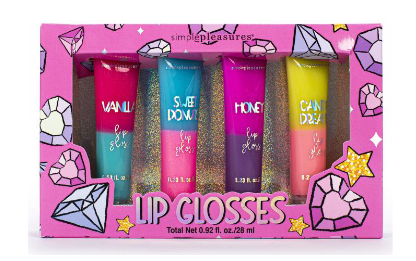 TRI-COASTAL Y81107-31904 LIPGLOSS TUBES 2 TONES X 4 PACK