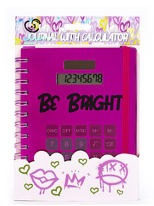 TRI-COASTAL K30075-31909 BE BRIGHT SPIRAL JOURNAL WITH CALCULATOR