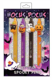 TRI-COASTAL 30904-32150 HOCUS POCUS SET OF 4 SPOOKY PENS