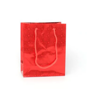 MOLLY & ROSE 1301 RED HOLOGRAPHIC GIFT BAG SMALL