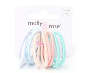 MOLLY & ROSE 7574 SHINY PASTEL MINI ELASTICS X 12