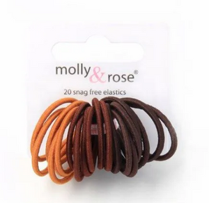 MOLLY & ROSE 8084 BROWN SHADES ELASTICS MINI X 20 PACK