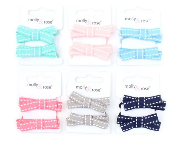 MOLLY & ROSE 8836 FABRIC BOWS ELASTICS X  2 PACK