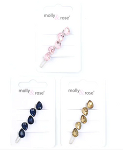 MOLLY & ROSE 8852 COLOURED STONE HAIR CLIP