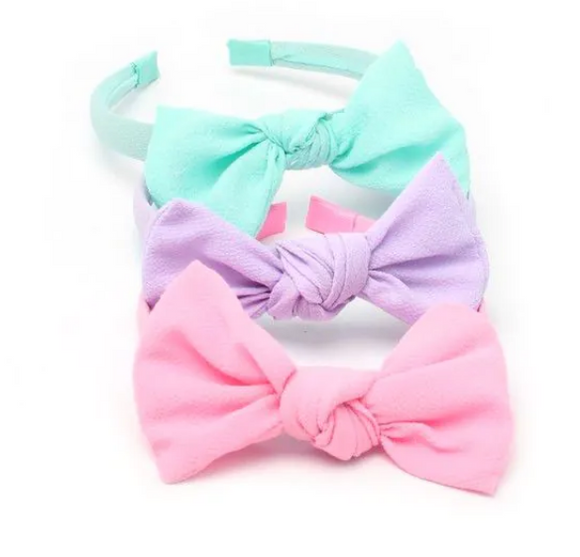 MOLLY & ROSE 7901 FABRIC BOW ALICE BAND