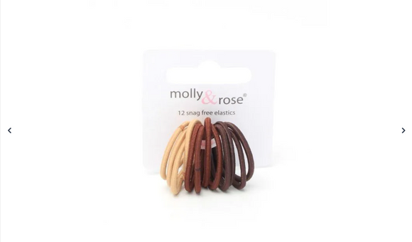 MOLLY & ROSE 8093 NATURAL BROWN SHADES ELASTICS X 12 PACK