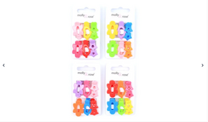 MOLLY & ROSE 8535 COLOURED PLASTIC CLIPS X 6 PACK