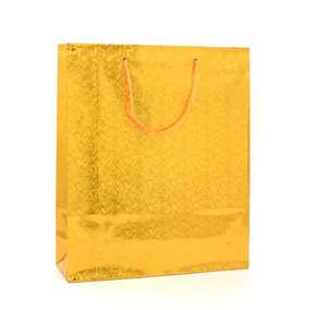 MOLLY & ROSE 1307 GOLD HOLOGRAPHIC GIFT BAG LARGE