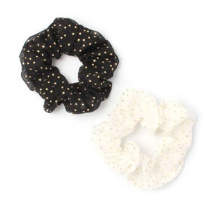 MOLLY & ROSE 8431 GOLD DOTS SCRUNCHIE