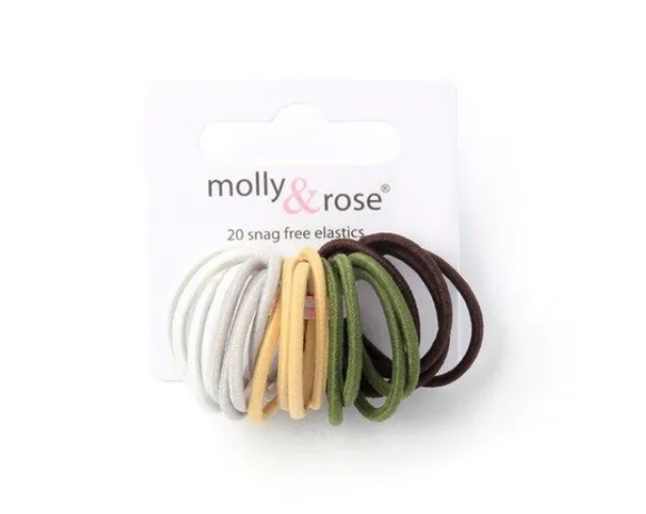 MOLLY & ROSE 8085 NATURAL SHADES ELASTICS X 20 PACK