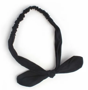 MOLLY & ROSE 7492 FABRIC BLACK BOW ELASTIC BAND