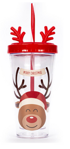 TRI-COASTAL 30801-32243 REINDEER MOLDED INSULATED CUP