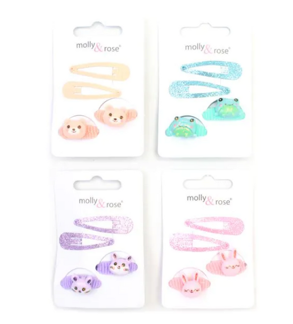 MOLLY & ROSE 9077 GLITTER ANIMAL CLICK CLACKS & ELASTICS SET