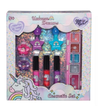 YOU GO GIRL VYA024 UNICORN COSMETIC SET WITH HAIR CLIPS