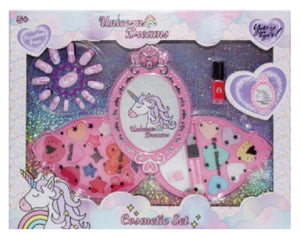 YOU GO GIRL VYA025 UNICORN DREAMS MIRROR SHAPED COSMETIC SET