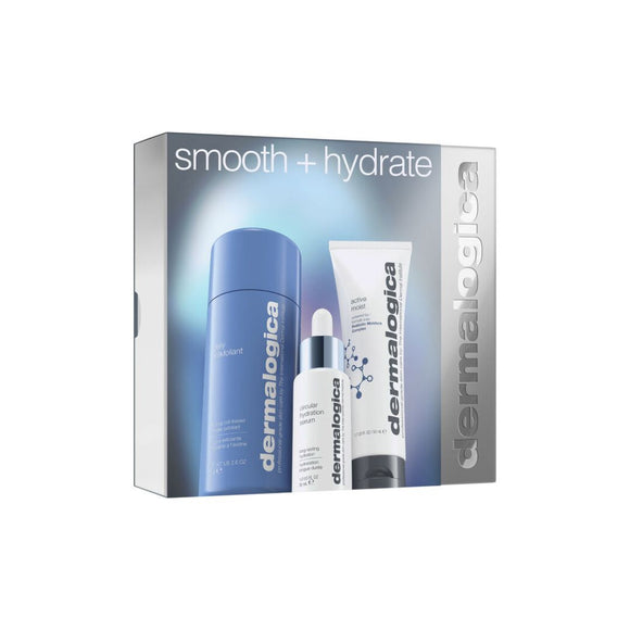 DERMALOGICA SMOOTH+HYDRATE DAILY MILKFOLIANT 74G+ CIRCULAR HYDRATOIN SERUM 30 ML+ ACTIVE MOIST 50ML