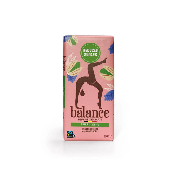 BALANCE STEVIA DARK CHOCOLATE PISTACHIOS 100 G