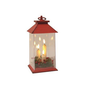 STRAITS LED CANDLE LANTERN RED 28CM 31909