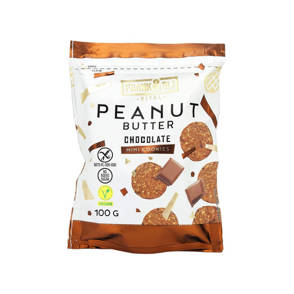 FRANK & OLI MINI COOKIES PEANUT BUTTER CHOCOLATE 100 GR