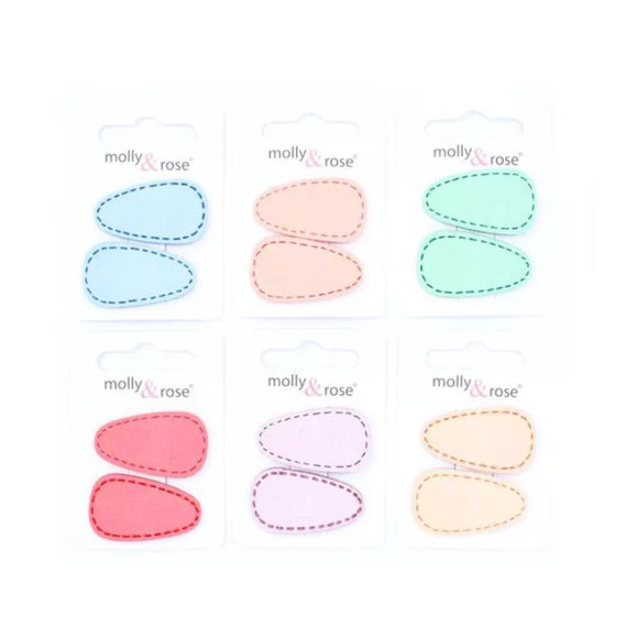 MOLLY & ROSE 8530 SMALL PASTEL SUEDETTE CLICK CLACKS X 2 PACK