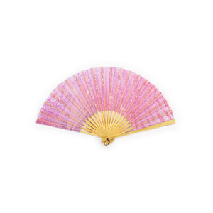 TRI-COASTAL IM5133N-B563Y PINK LEOPARD FOLDING FAN