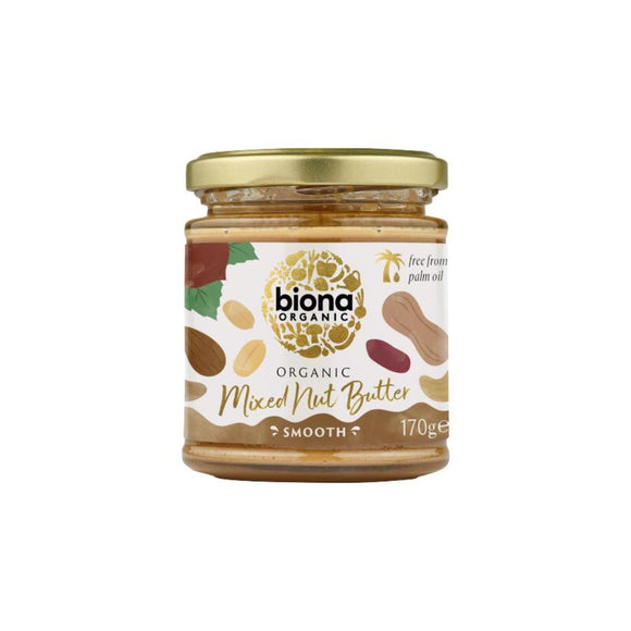 BIONA ORGANIC MIXED NUT BUTTER SMOOTH 170G