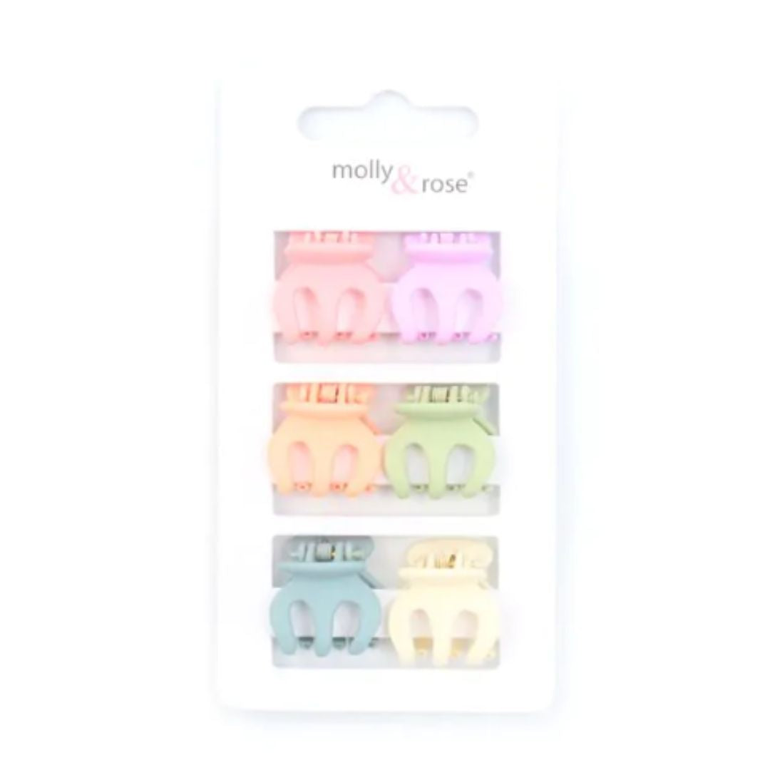 INCA 8816 CARD OF 6 PASTEL COLOURED 2 CM MINI CLAMPS – Provita Malta