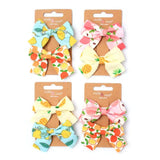 MOLLY & ROSE 8665 FRUIT PRINT BOW CLIPS X 2 PACK