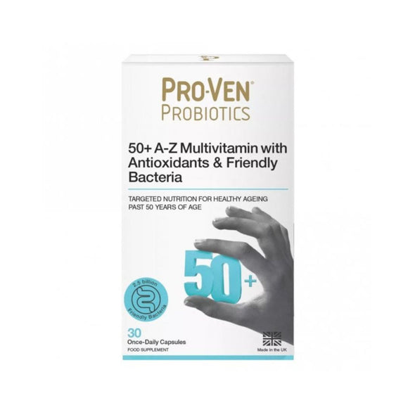 PROVEN PROBIOTICS 50+ A-Z MULTIVITS WITH ANTIOXIDANTS & FRIENDLY BACTERIA 30 CAPS