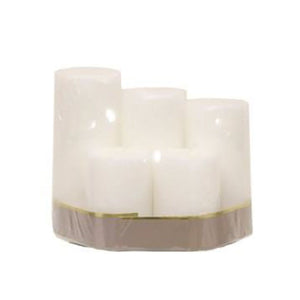 STRAITS SET OF 5 PILLAR CANDLE 6 CM 28607