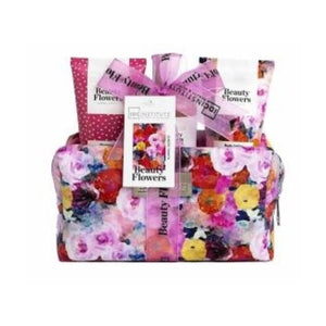 IDC INSTITUTE 44038 BEAUTY FLOWERS GIFT SET TRAVEL BAG