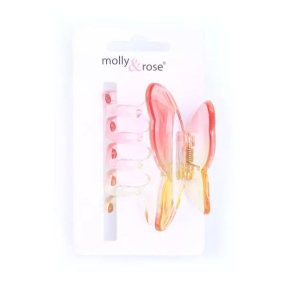 MOLLY & ROSE 8590 PLASTIC BUTTERFLY JAW CLIP